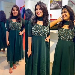 Rama color designer full flared Anarkali suit